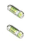 Mini Bubble Spirit Levels, 3 Pcs 30 X 9Mm Layout Tools in durable acrylic, showing two levels with green bubbles.