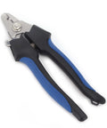 Pro Grade High Carbon Steel Thin Tube Pliers For Tight Space Repairs with ergonomic blue-black PVC handle