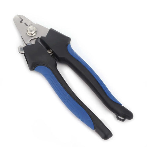 Pro Grade High Carbon Steel Thin Tube Pliers For Tight Space Repairs with ergonomic blue-black PVC handle