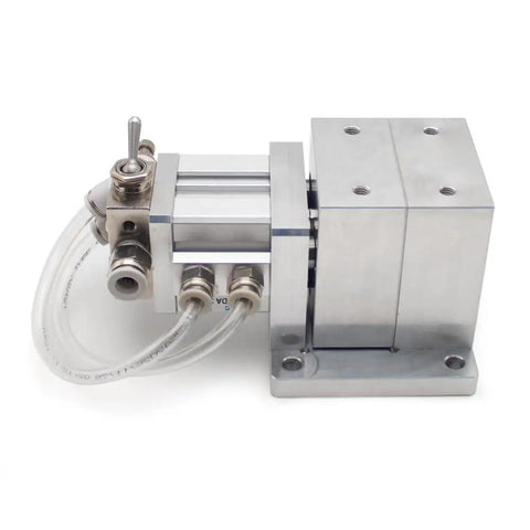 Pneumatic Milling Vise Heavy Duty Bench Clamp For Milling And Drilling Machines, Lightweight Aluminum Alloy Build, 3mm Stroke For Fast Precise Workpiece Positioning, Stable Clamping Force For Reliable Workholding on CNC fixture