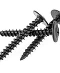Eight By One And A Quarter Inch Black Wood Screws 100 Count Phillips Modified Truss Head Black Phosphate Carbon Steel For Wood To Wood And Thin Metal Fastening Projects Heavy Duty All Purpose