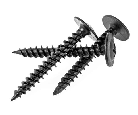 Eight By One And A Quarter Inch Black Wood Screws 100 Count Phillips Modified Truss Head Black Phosphate Carbon Steel For Wood To Wood And Thin Metal Fastening Projects Heavy Duty All Purpose