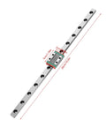 Slick Compact Miniature Linear Rail Guide With Slide Block For 3D Printers And CNC Machines 260mm Travel Available In 40 55 95 100 150 260mm Lengths High Precision Linear Motion For Smooth Reliable Axis Movement. 260mm miniature linear rail guide with slide block for CNC and 3D printers