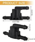 Diagram of Three Way Wiper Spray Jet Nozzle Connector Kit With Check Valve dimensions for Toyota Scion Lexus