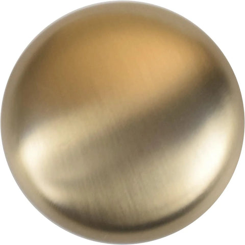 Six Pack One And One Quarter Inch Champagne Bronze Zinc Alloy Cabinet Knobs With Single Hole Center Mount Satin Brass close-up
