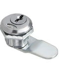 Beefed-Up Offset Cam Lock For Cabinets And Drawers, 5/8 Inch Cylinder Length, Chrome Zinc Alloy Finish, durable secure locking hardware