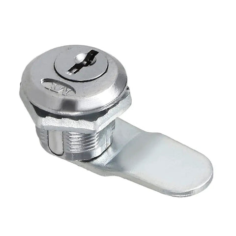 Beefed-Up Offset Cam Lock For Cabinets And Drawers, 5/8 Inch Cylinder Length, Chrome Zinc Alloy Finish, durable secure locking hardware