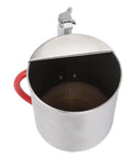Heavy Duty Pneumatic Cement Mortar Sprayer With Stainless Steel Air Hopper showing stainless steel hopper with red handle.