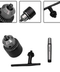 MT2 Morse Taper Drill Chuck For Mini Metal Lathe Tailstock Built Like A Tank 1010 Carbon Steel Keyed Chuck Tool close-up view.
