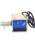 12V DC Push Pull Solenoid Electromagnet Open Frame With 10mm Stroke For Linear Motion, Framed Electromagnet, Reliable And Safe Control, DIY Friendly Unit, 1 Piece For Compact Projects, open frame with spring and wires