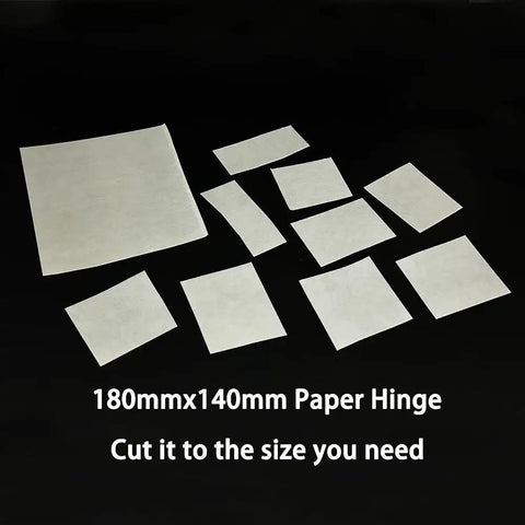 RC Airplane Paper Hinge Sheet For Aileron Rudder And Tail Wing Connections, various cut sizes shown
