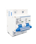 Heavy Duty 2 Pole DC Circuit Breaker For Solar PV Battery Main Switch, with blue toggle and weather-sealed housing.