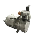 Top Tier Electric AC Compressor For Hyundai Kona And Kia Niro EV Smooth Bolt Up Cooling Setup Sweet Chill Silenced Operation Easy Install Reliable Fit 97701K4000 And HES33 Numbers side view showing sealed steel casing and electrical connector