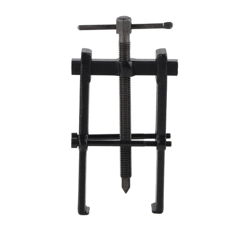Heavy Duty Adjustable Two Jaw Bearing Puller, Carbon Steel Straight Type Gear Extractor For Auto Repair And Pump Pulley Removal, Heat Treated Mandrel, No Sweat Garage Essential showcasing front view.