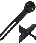 Carbon Fiber GPS Bike Computer Mount With Stopwatch Holder For Speedometer And Accessories, 3K Matte Finish, 160X35mm, multifunction