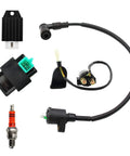 GY6 Ignition Coil Kit With CDI Relay Regulator A7TC Spark Plug For 50cc 70cc 90cc 110cc 125cc ATV Go Kart Moped Scooter Plug