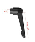Kickass M10 Toggle Clamp Lever With Smooth Push Button Quick Release System Built From Tough Plated Steel For Snappy Workbench Adjustments and Zero Hassle Clamping Action Every Day, side view with 74mm arm