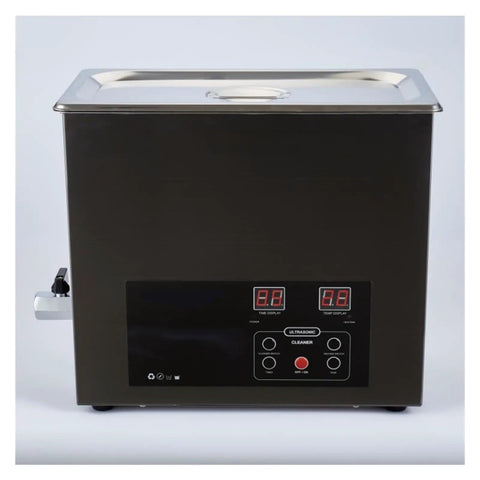 Industrial Ultrasonic Cleaner With Digital Display And Six Liter Tank, stainless steel, digital controls, heavy duty design.