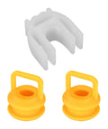 Shifter Cable Bushing Kit For GM Vehicles Transmission Shift Linkage Bushing Replacement Set 3-piece yellow and white parts