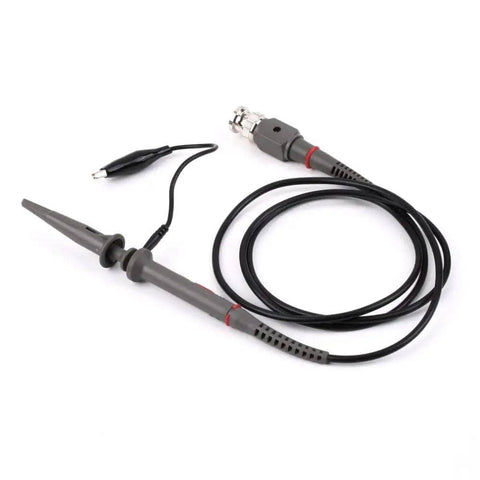 Oscilloscope DIY Kit Bundle With 100MHz Probe, Clip Probe, And ESD Safe Silicone Mat showing the 100MHz probe and clip probe