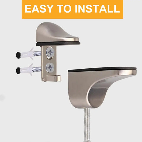 Heavy Duty Adjustable Shelf Brackets Zinc Alloy For Wall Mount Floating Shelves Built Tough For Glass And Wood, easy to install view