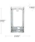 Front view of Deep 1 1/2 Inch Welded Handy Box Extension Ring 4 By 2 Inch Adds Extra Space With Eight Half Inch Knockouts 11.5 Cu In Capacity