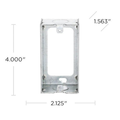 Front view of Deep 1 1/2 Inch Welded Handy Box Extension Ring 4 By 2 Inch Adds Extra Space With Eight Half Inch Knockouts 11.5 Cu In Capacity