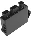CDI Box Ignitor Module Replacement For Yamaha YFM 350 Bruin And Grizzly ATVs 2004 To 2014, shown in black with connectors