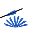 Dope 3 Inch Arrow Fletching Vanes TPU For DIY Arrows Pack Of 50 In Bright Red Black White Blue Green Colors