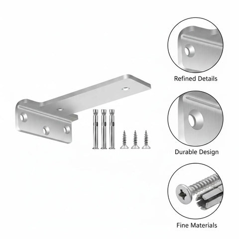 Heavy Duty Stainless Steel L Bracket Shelf Support Wall Mount for Floating Shelves and Cabinets 11.8 Inch by 3.9 Inch