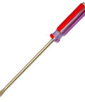 Non Sparking Slotted Screwdriver Aluminum Bronze Die Forged 178mm 7 Inch 5mm Tip With Ergonomic Grip Handle Worksite Ready Strike Cap Flat Head Pro Grade Spark Hazard Tool BAM Certified