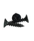 Premium Miniature Self Tapping Screws Solid Steel Countersunk Flat Head Phillips Drive Black Fastener Batch For Electronics And Diy Projects showing black screws stacked.