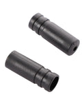 50 Piece Bike Brake Cable Ferrule End Caps Set, Plastic 4mm Shifter Housing End Caps for Brake And Shift Cables, Black, Close-Up View