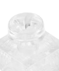 Close-up of Clear Acrylic 90 Degree Corner Brackets Set with M4 Screws 20 Pack showing screw detail.