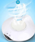 Smart Two In One Electric Cup Warmer And Rapid Beverage Chiller For Office Desk with swirling ice effects.