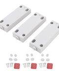 Magnetic Touch Push Open Latch With Adjustable 30 To 50 Newtons Suction for cabinets, shown with screws and pads.