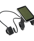 M5 LCD Waterproof Bike Display Panel For Electric Bike And Scooter Conversion with mounting bracket and cable attachment