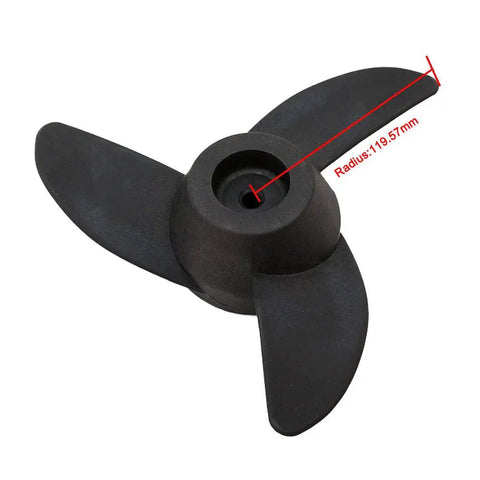 Three Blade Prop For Electric Trolling Motors Fit 55Lb 62Lb 86Lb Outboard Trolling Motors Weedless Design For Shallow Water Speed And Efficiency Includes Prop Nut And Pin High Strength Nylon Three Point Five Inch Hub