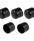 Set Of 5 24mm Inner Diameter Rubber End Caps For Vinyl Round Tubes Bolt Cap Covers And Screw Thread Protectors Black Designed To Shield