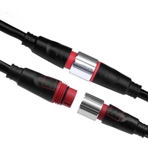 Hub Motor Female Adapter Cable For Bafang G062 G060 G090 Ebike With 1121AM Threads with red and black connectors.