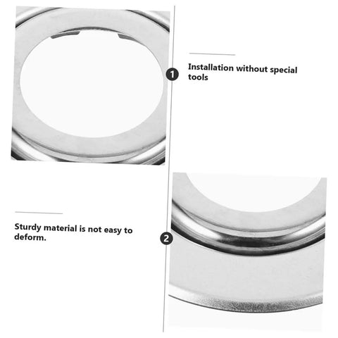Installation details of Twenty Pack Heavy Duty Stainless Steel Double Disc Escutcheon Plates For Fire Sprinkler Heads with sturdy design.