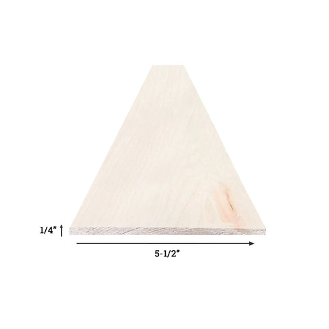 Top Shelf Solid Maple Board Unfinished Wood Plank Kiln Dried One Side Sanded, 1/4 x 5.5 inch for crafts and joinery.