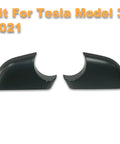 Top Shelf One Pair Side Mirror Lower Cover Cap Compatible With Tesla Model 3 2017 To 2021 smooth black trim side view mirror caps