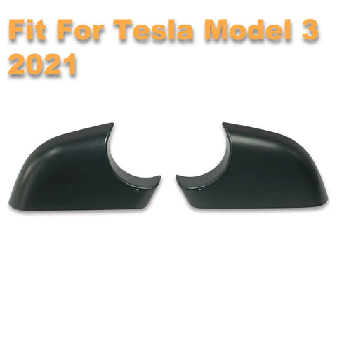 Top Shelf One Pair Side Mirror Lower Cover Cap Compatible With Tesla Model 3 2017 To 2021 smooth black trim side view mirror caps