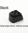 Black inline skate brake block replacement for roller blades, without screws, PU rubber pad, durable spare part for skating