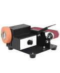 Heavy Duty Pneumatic Mini Belt Sander And Air Powered Belt Grinder For Deburring Collision Repair lightweight handheld finisher with adjustable speed, showcasing compact design and grinding wheel.