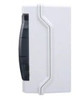 Side view of Outdoor Distribution Box With IP66 PVC PA66 Housing And Weatherproof Digital Timer For All Weather Use No Fuss PlugandPlay