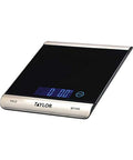 High Capacity Digital Kitchen Scale Up To 33 Lb 530 Oz In Standard And Metric Units Black With Legit Precision Weighing on counter