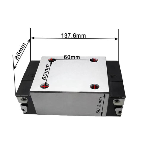 Corrosion resistant ball slider block R162149370 with dimensions 137.6mm x 86mm x 60mm for CNC and robotics