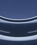 Close-up of navy shade on Industrial Chrome Bathroom Vanity Light With Navy Shade Vintage Orwell Style Bath Fixture